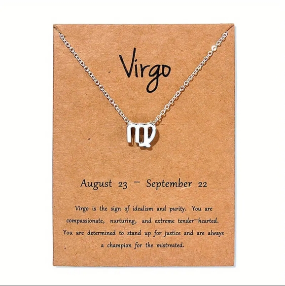 Virgo Zodiac Necklace for womens Girls Astrology Horoscope Necklace - Picture 5 of 6